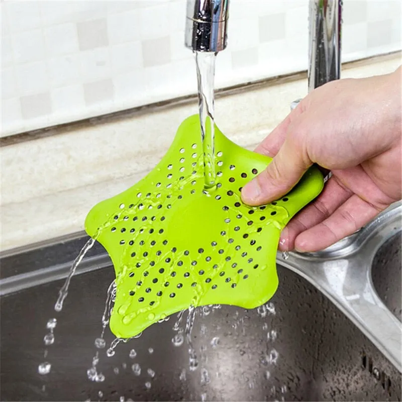 1Pc Star Sewer Outfall Strainer Sink Filter Anti-blocking Floor Drain Hair Stopper Catcher