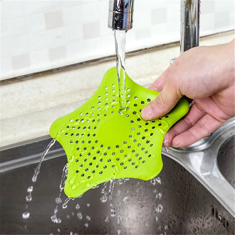 1Pc Star Sewer Outfall Strainer Sink Filter Anti-blocking Floor Drain Hair Stopper Catcher