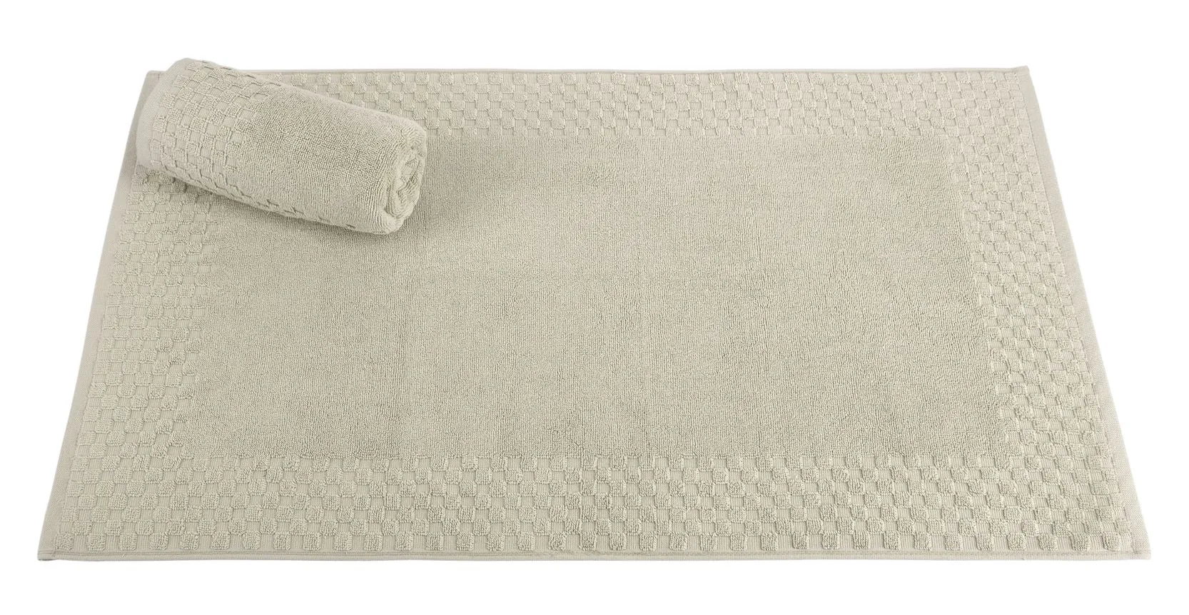 2 Piece Cotton Bath Mat Set - Non-Slip & Absorbent Bathroom Rugs | Machine Washable 100% Cotton Bath Mats (20"x34") by Classic Turkish Towels