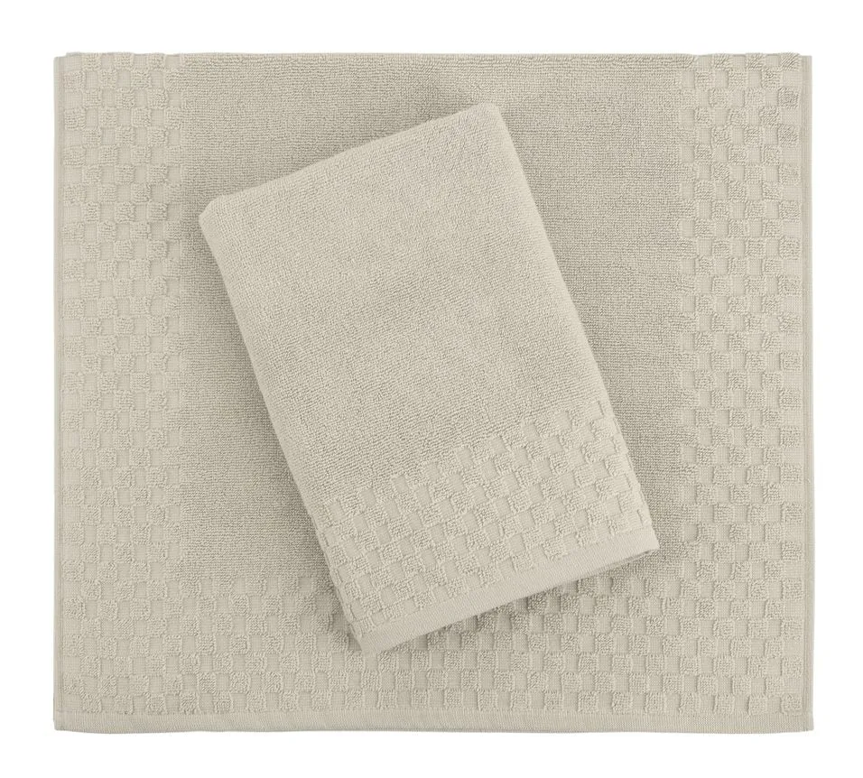 2 Piece Cotton Bath Mat Set - Non-Slip & Absorbent Bathroom Rugs | Machine Washable 100% Cotton Bath Mats (20"x34") by Classic Turkish Towels