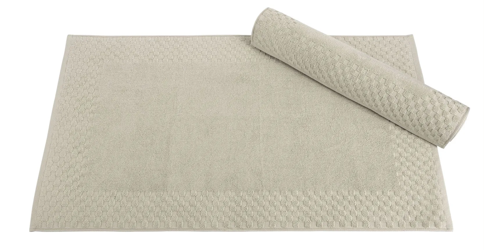 2 Piece Cotton Bath Mat Set - Non-Slip & Absorbent Bathroom Rugs | Machine Washable 100% Cotton Bath Mats (20"x34") by Classic Turkish Towels
