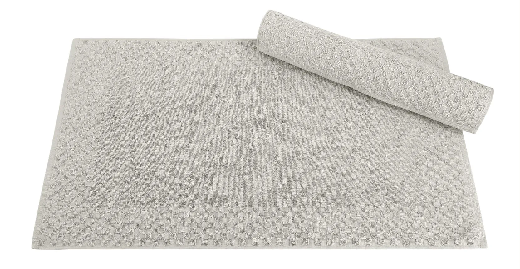 2 Piece Cotton Bath Mat Set - Non-Slip & Absorbent Bathroom Rugs | Machine Washable 100% Cotton Bath Mats (20"x34") by Classic Turkish Towels