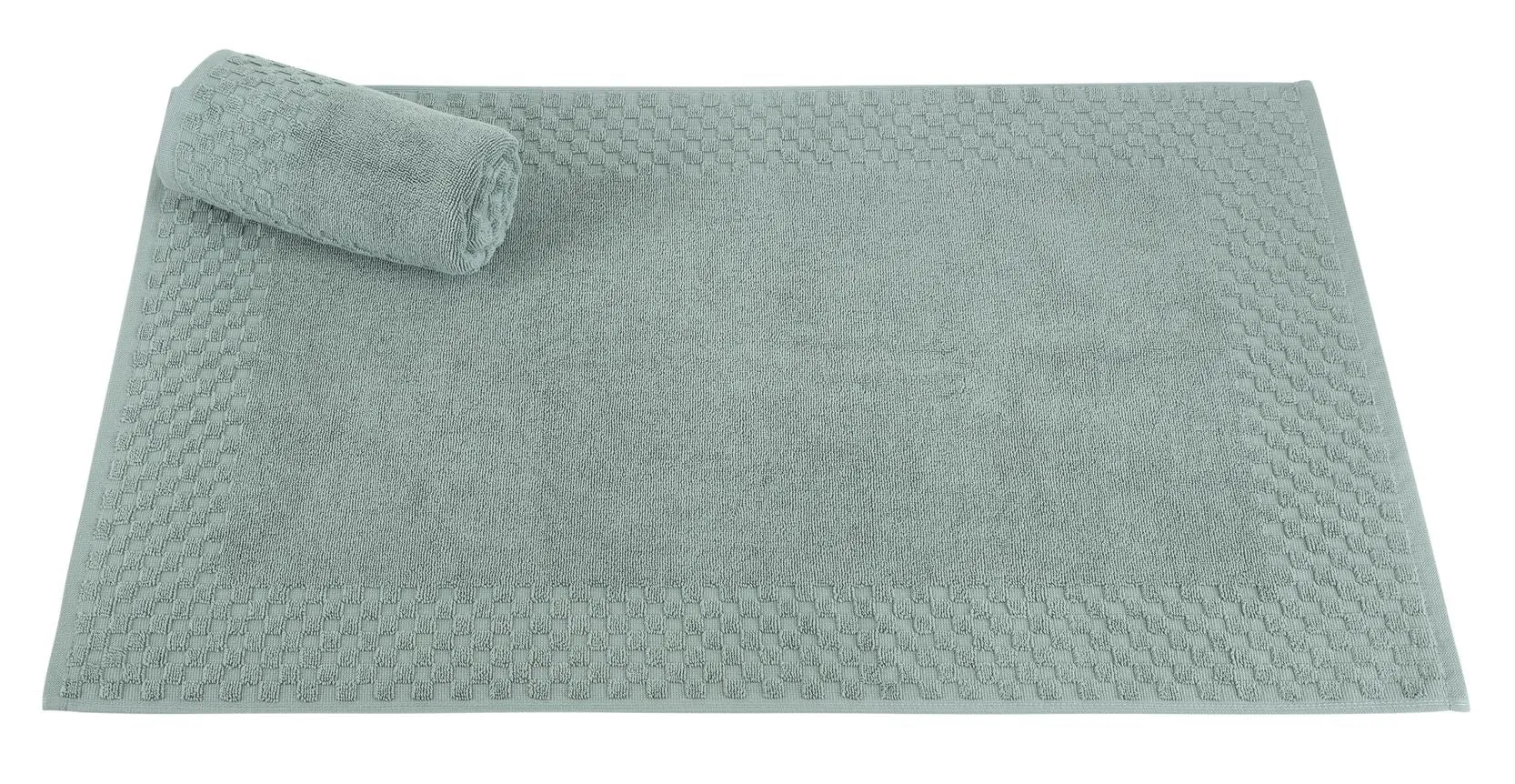 2 Piece Cotton Bath Mat Set - Non-Slip & Absorbent Bathroom Rugs | Machine Washable 100% Cotton Bath Mats (20"x34") by Classic Turkish Towels