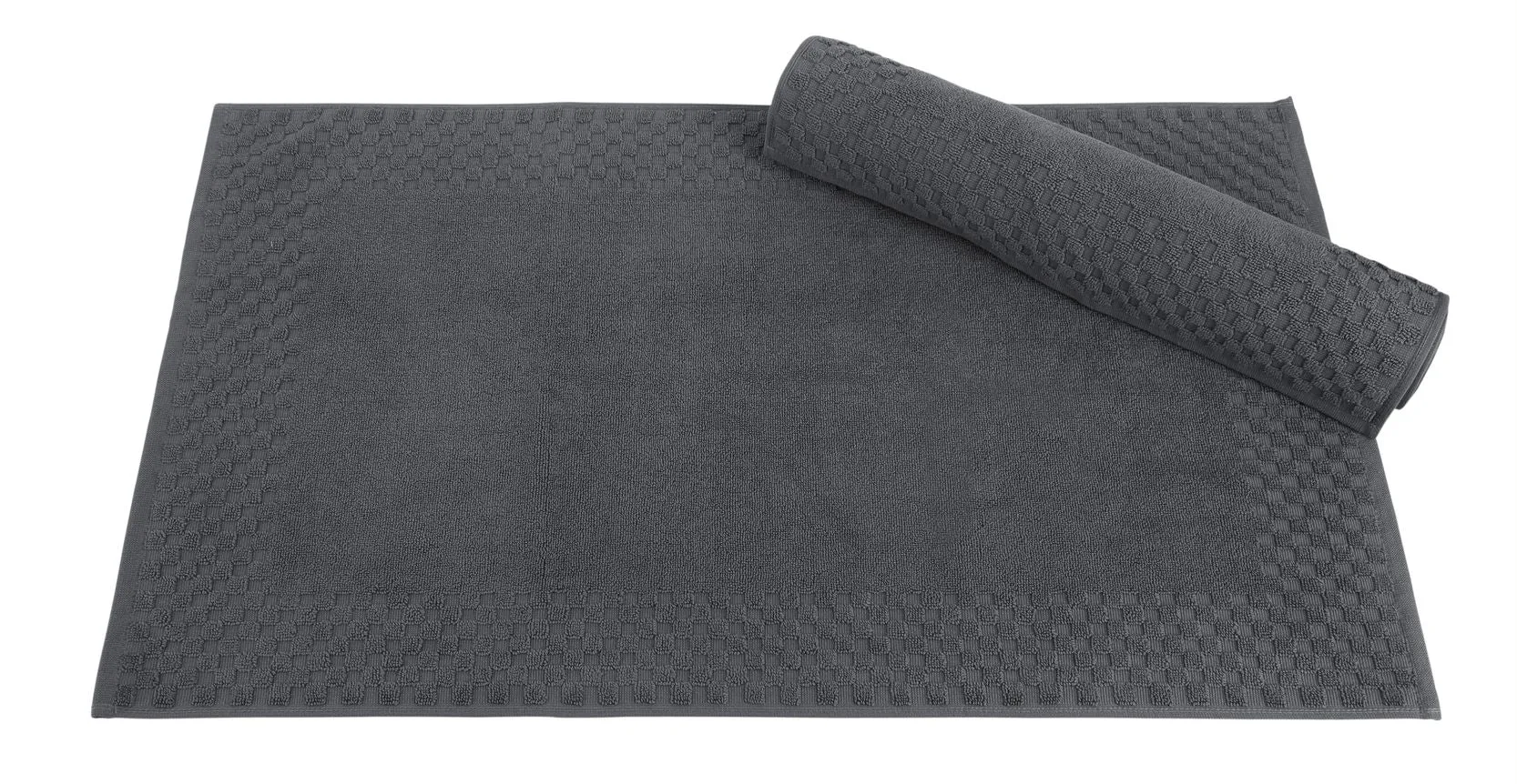 2 Piece Cotton Bath Mat Set - Non-Slip & Absorbent Bathroom Rugs | Machine Washable 100% Cotton Bath Mats (20"x34") by Classic Turkish Towels