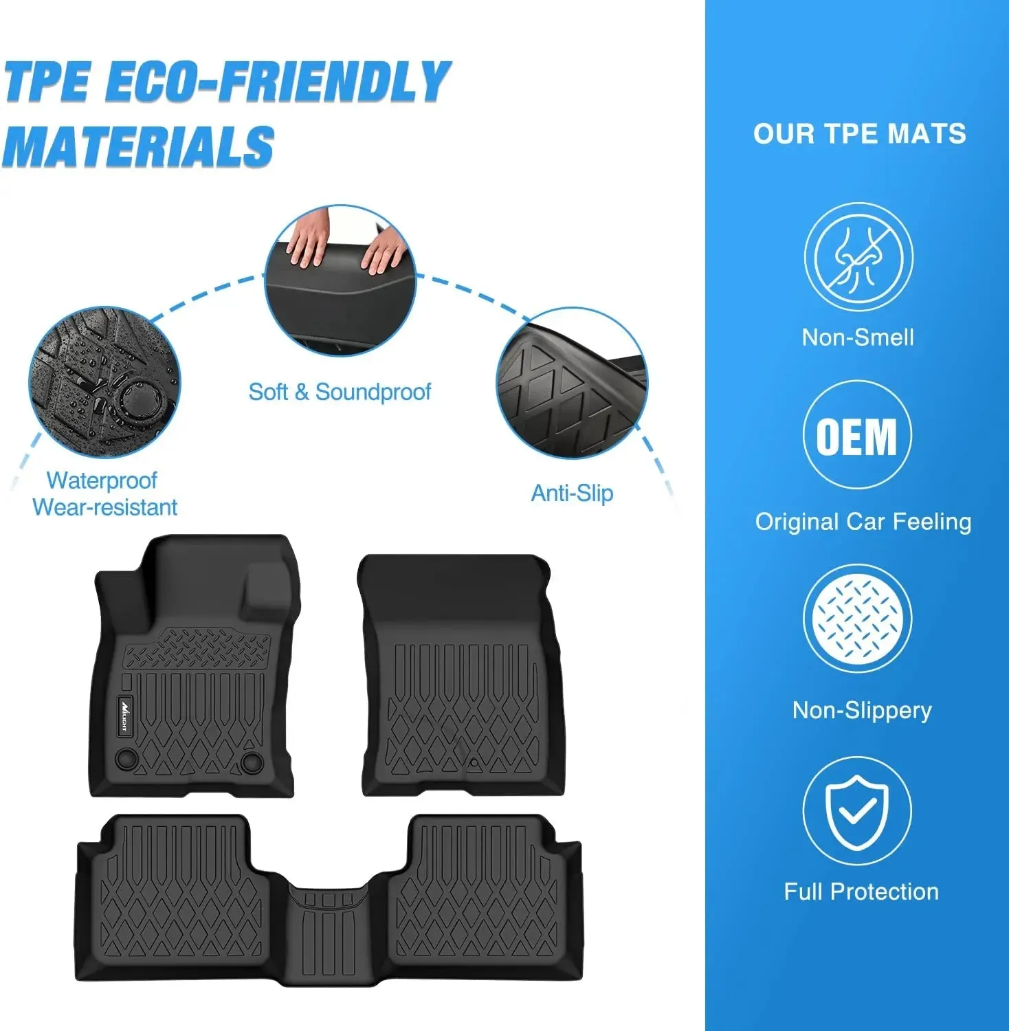 2021-2025 Ford Bronco Sport 4-Door TPE Floor Mats