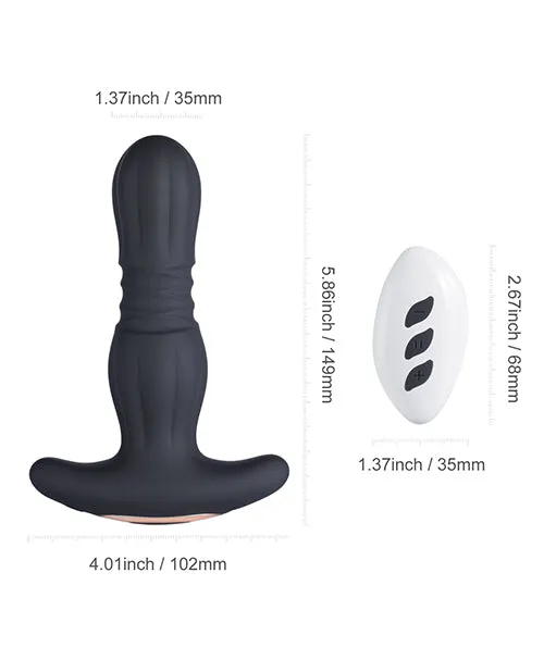 Agas Thrusting Butt Plug with Remote Control (Black)