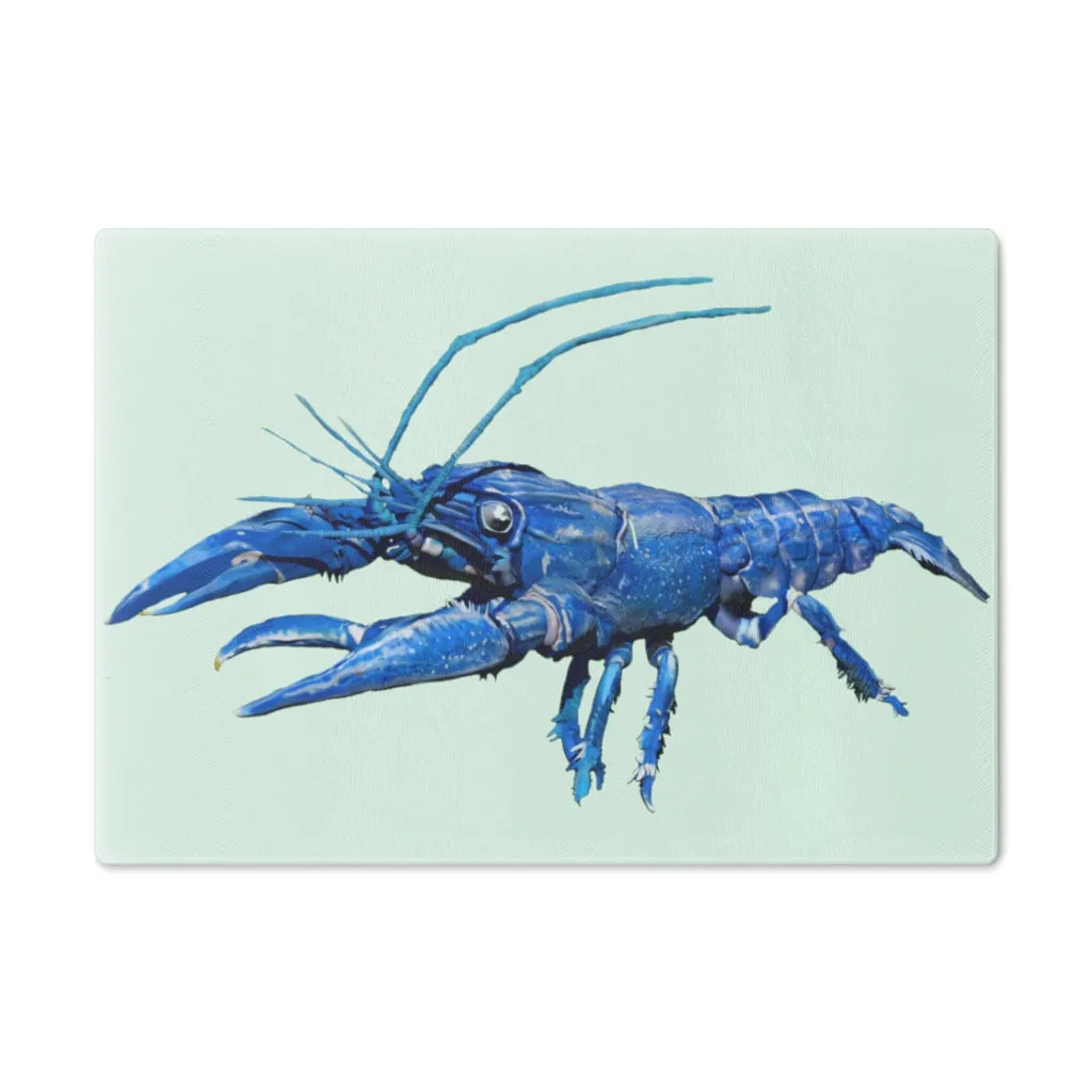 Blue Crawfish Cutting Board