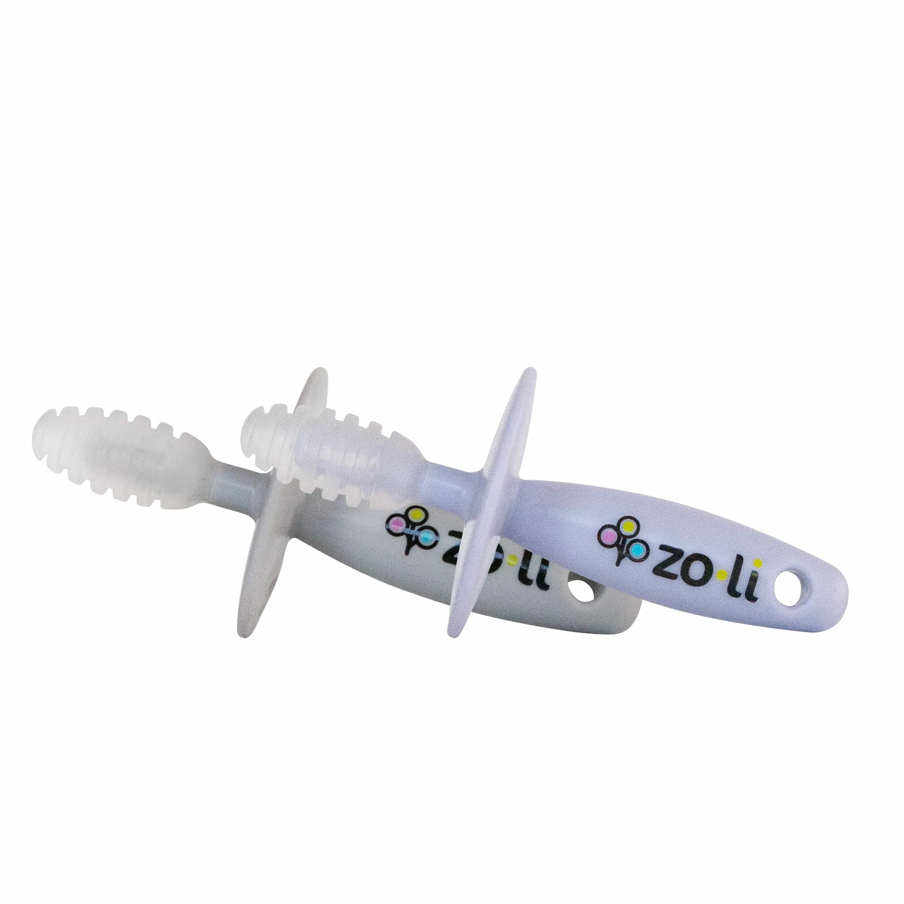 Chubby Gummy Teether 2 Pack - Lilac   Ash Grey by Zoli