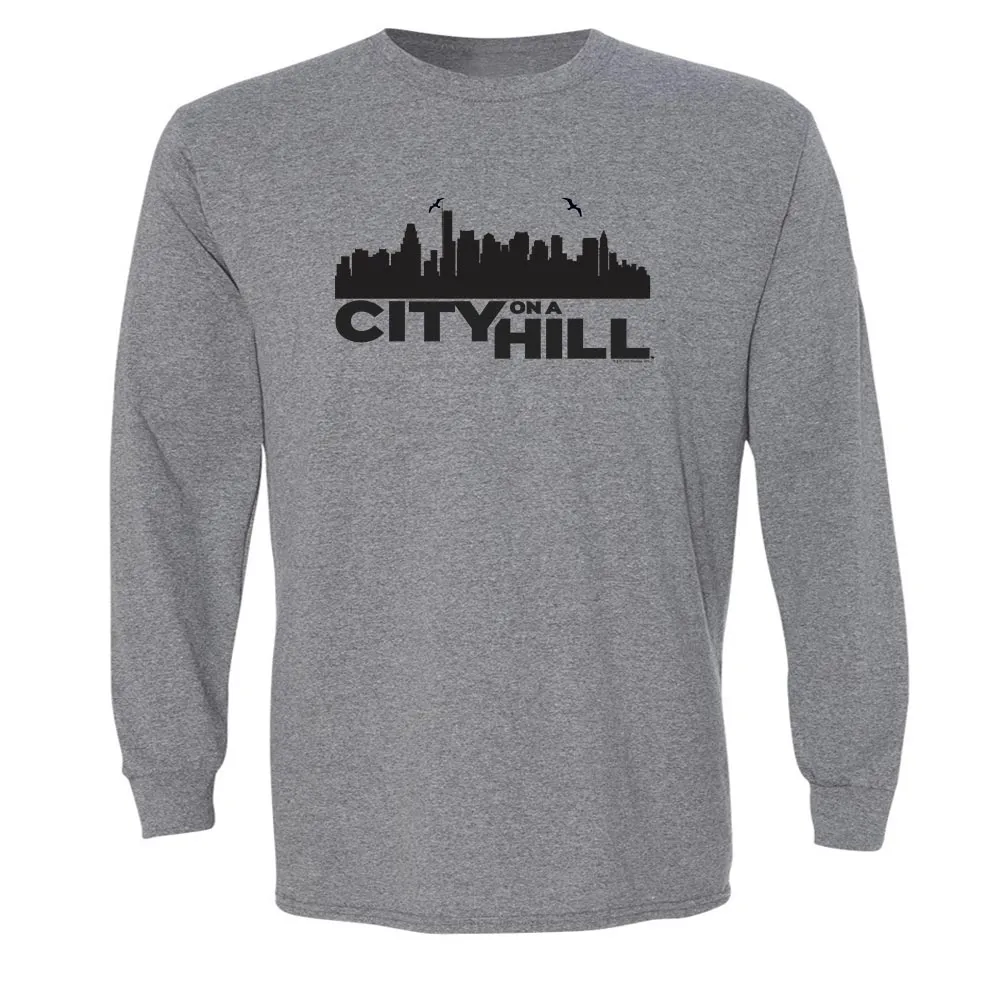 City on a Hill Skyline Adult Long Sleeve T-Shirt