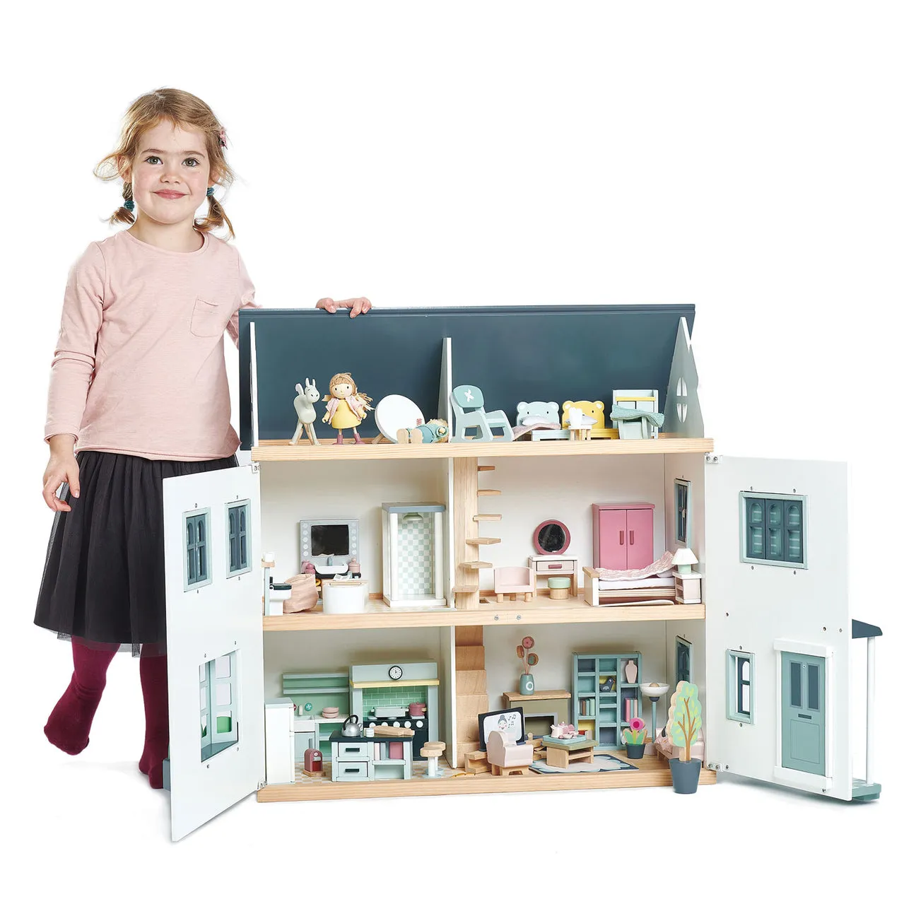 Dolls House Bathroom Wooden Furniture by Tender Leaf Toys