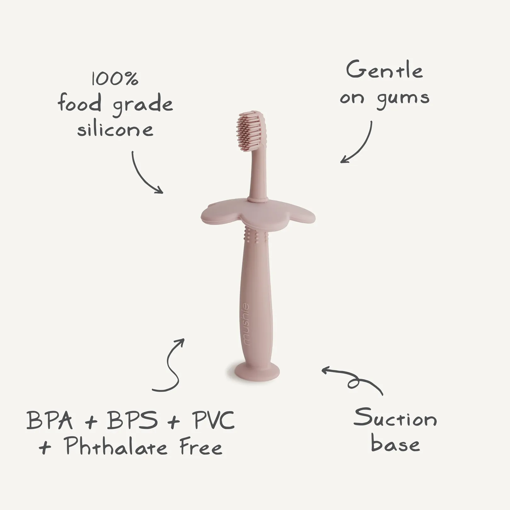 Flower Training Toothbrush - Blush by Mushie & Co