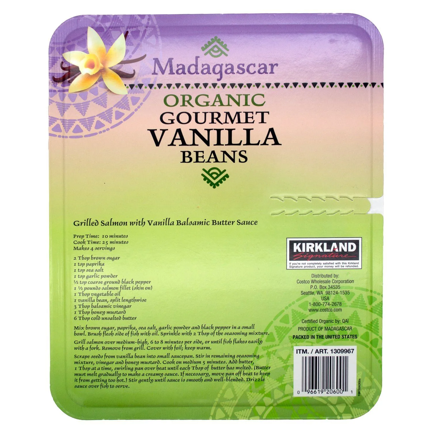 Kirkland Signature Madagascar Organic Gourmet Vanilla Beans