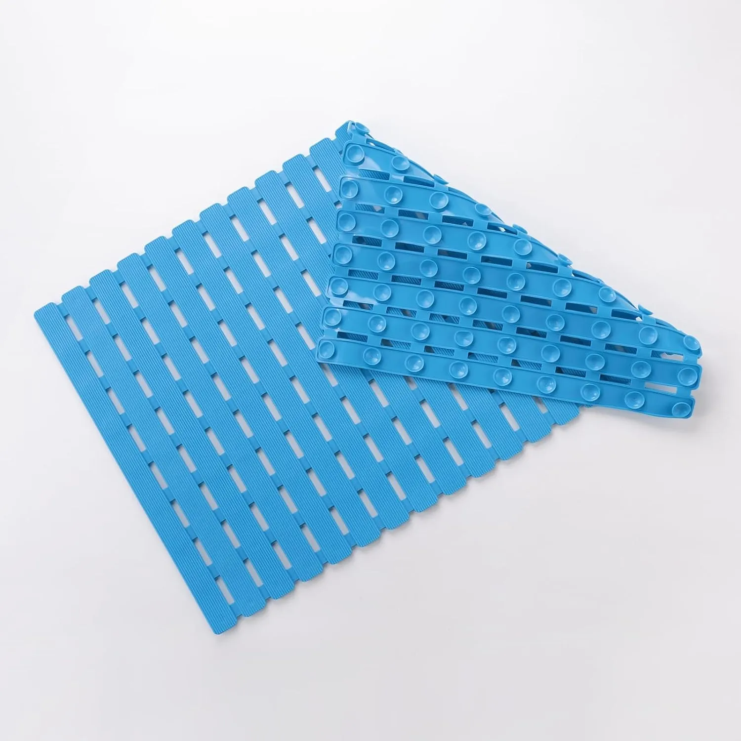 Kuber Industries Bath Mat | PVC Bathroom Mat | Shower Bath Mat | Floor Tub Mat | Bathroom Mud Mat | Anti-Skid Shower Bathroom Mat | JL-01A |Pack of 5| Blue