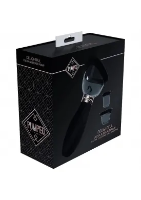 Pumped - Delightful - Automatic - 5 Speed - Silicone - Rechargeable Vulva, Clitoral, Nipple & Breast - Black