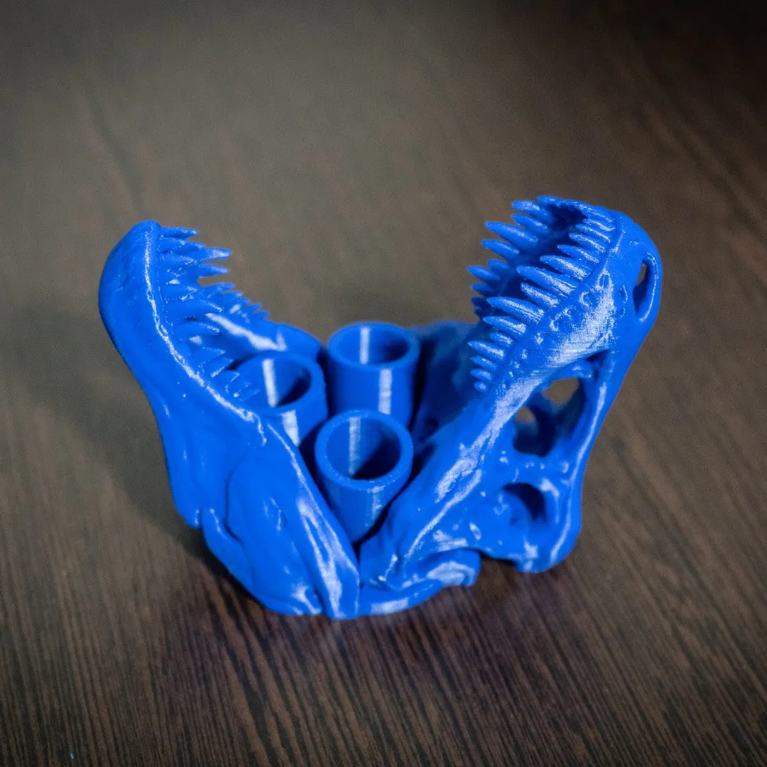 T-Rex Toothbrush Holder - 3D Printed Dinosaur Bathroom Accessory