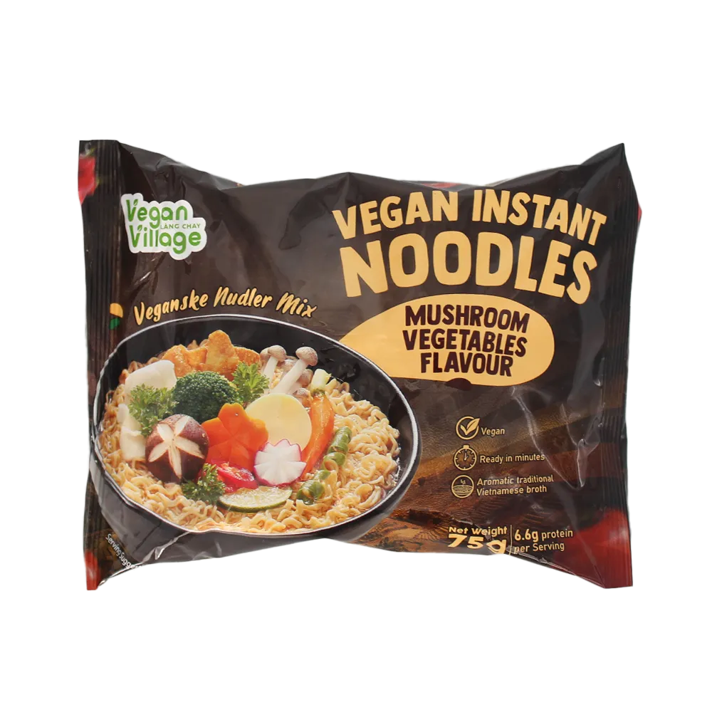 VEGAN VILLAGE Vegan Instant Noodles Vegetable & Mushroom Flavour 70g (Case 30)